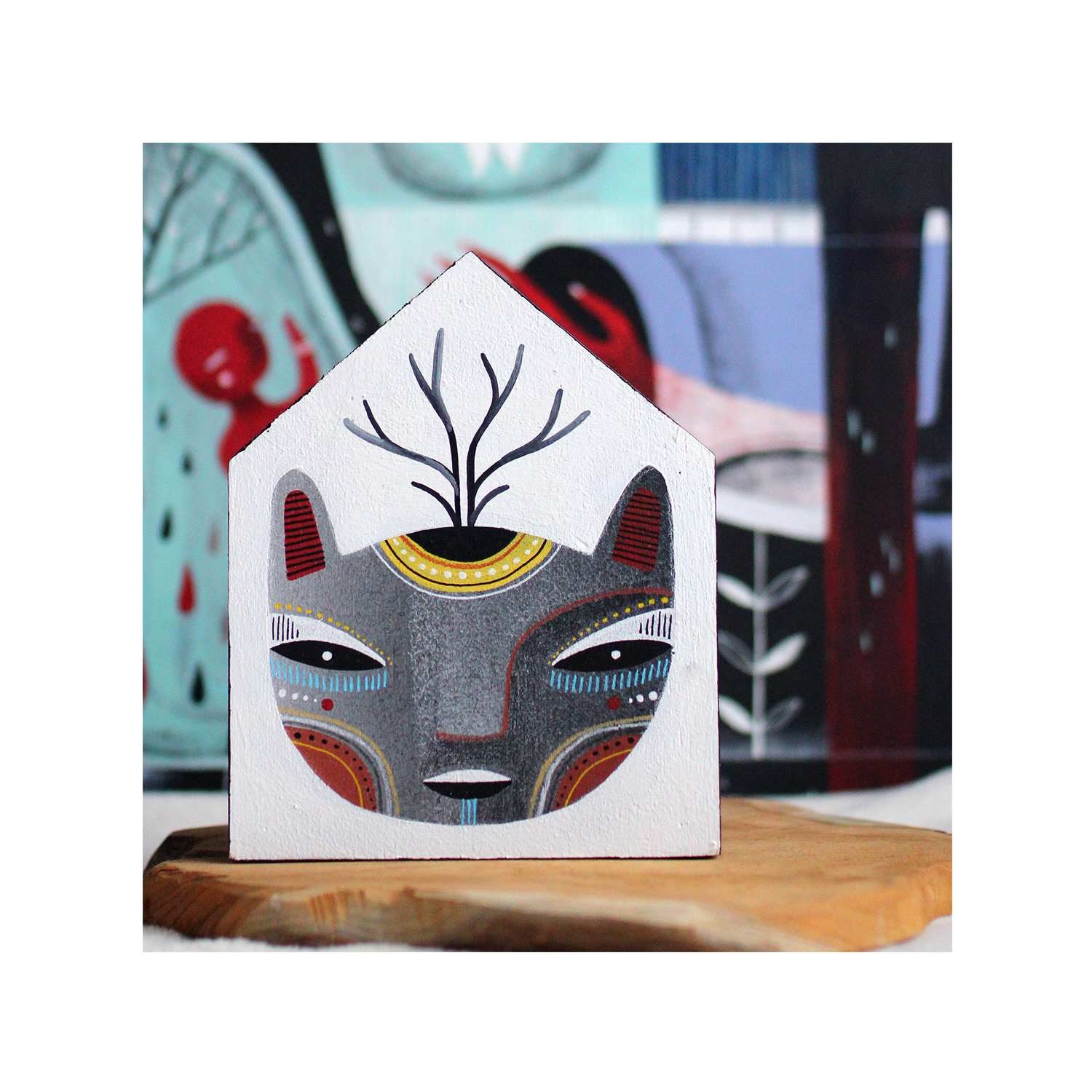 Le 3ème veilleur. 12x18 cm, acrylique sur bois // Vendu