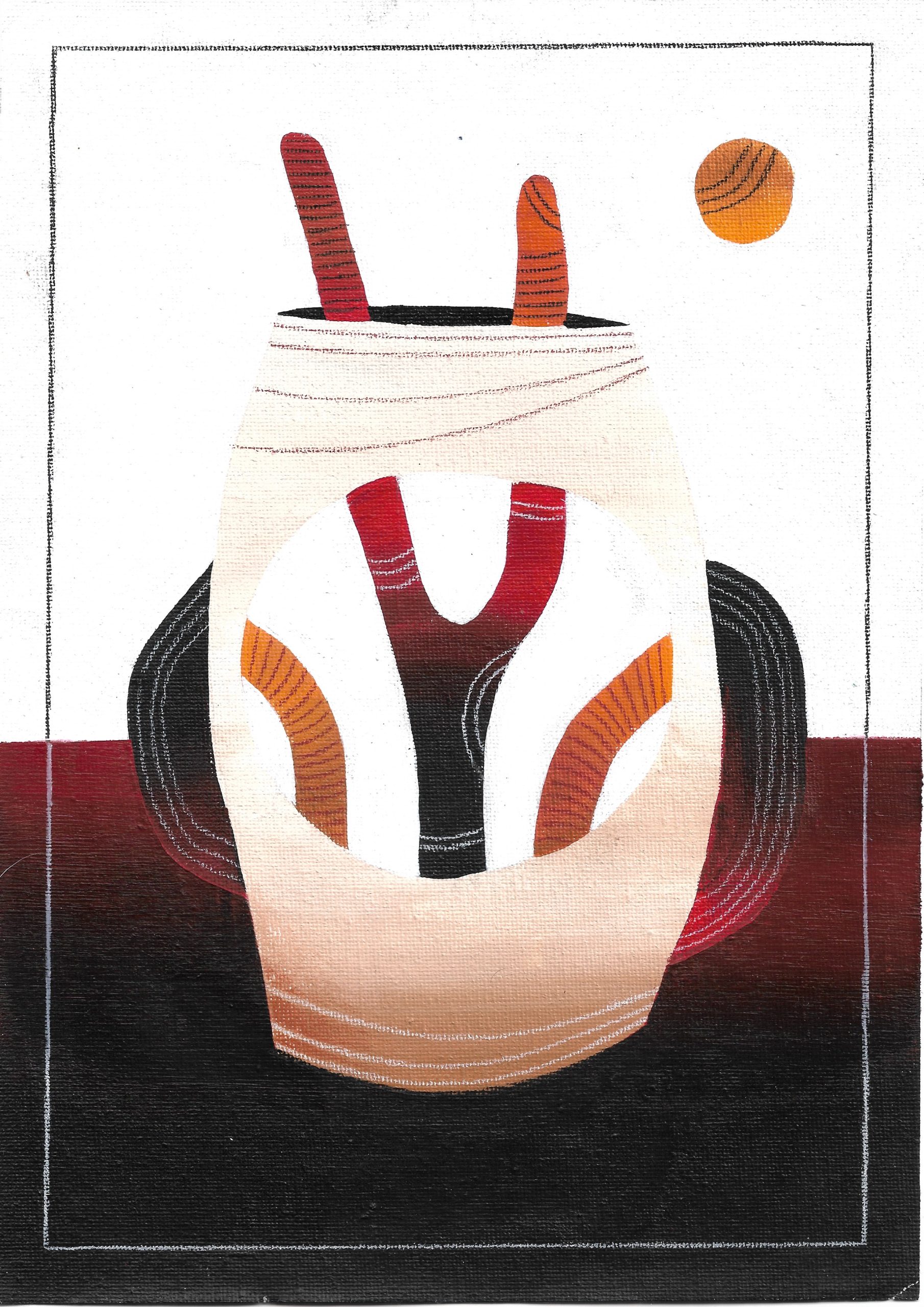 Vase 2 // 21x29,7 cm, technique mixte sur papier toilé 