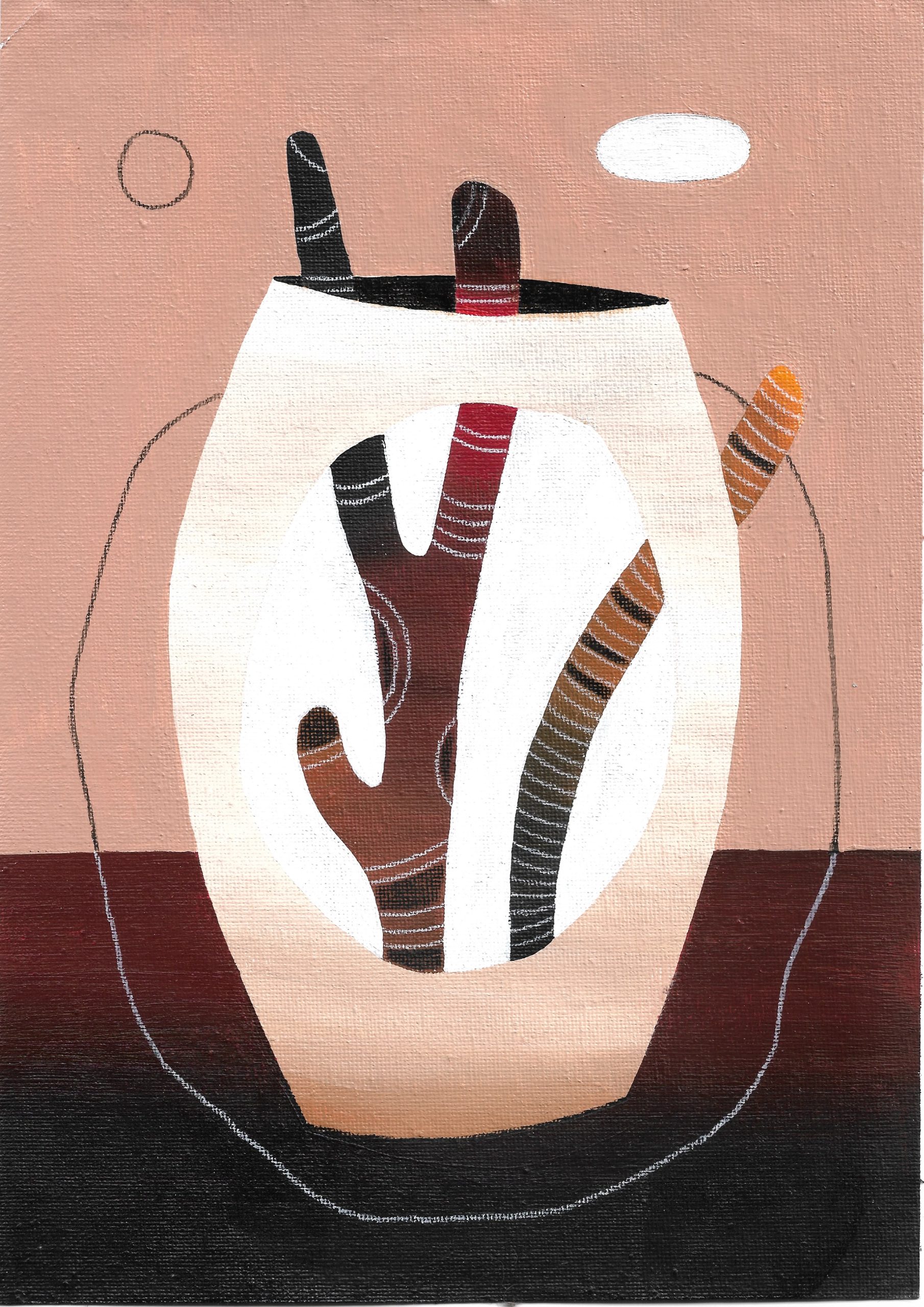 Vase 4 // 21x29,7 cm, technique mixte sur papier toilé