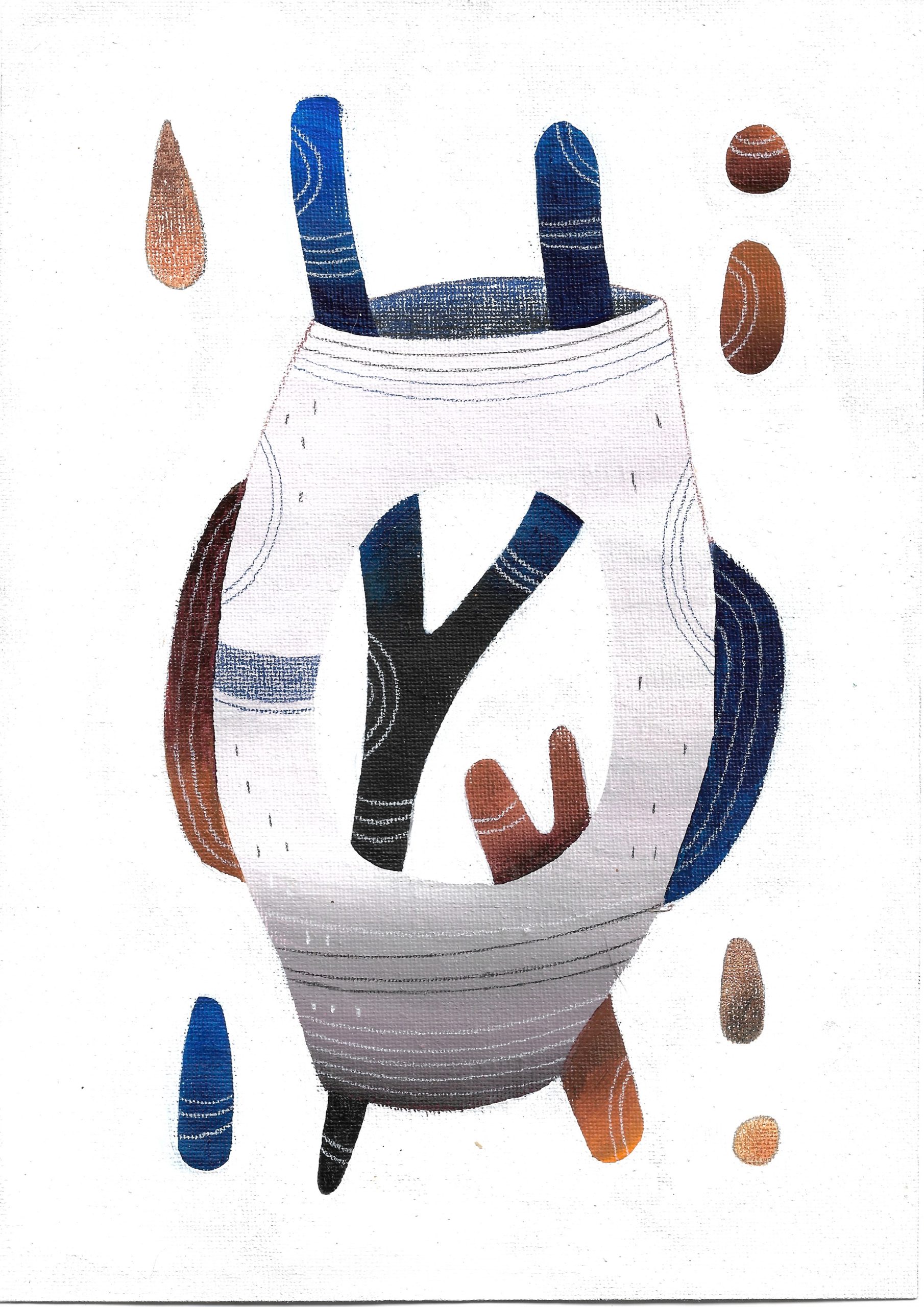 Vase 1 // 21x29,7 cm, technique mixte sur papier toilé 