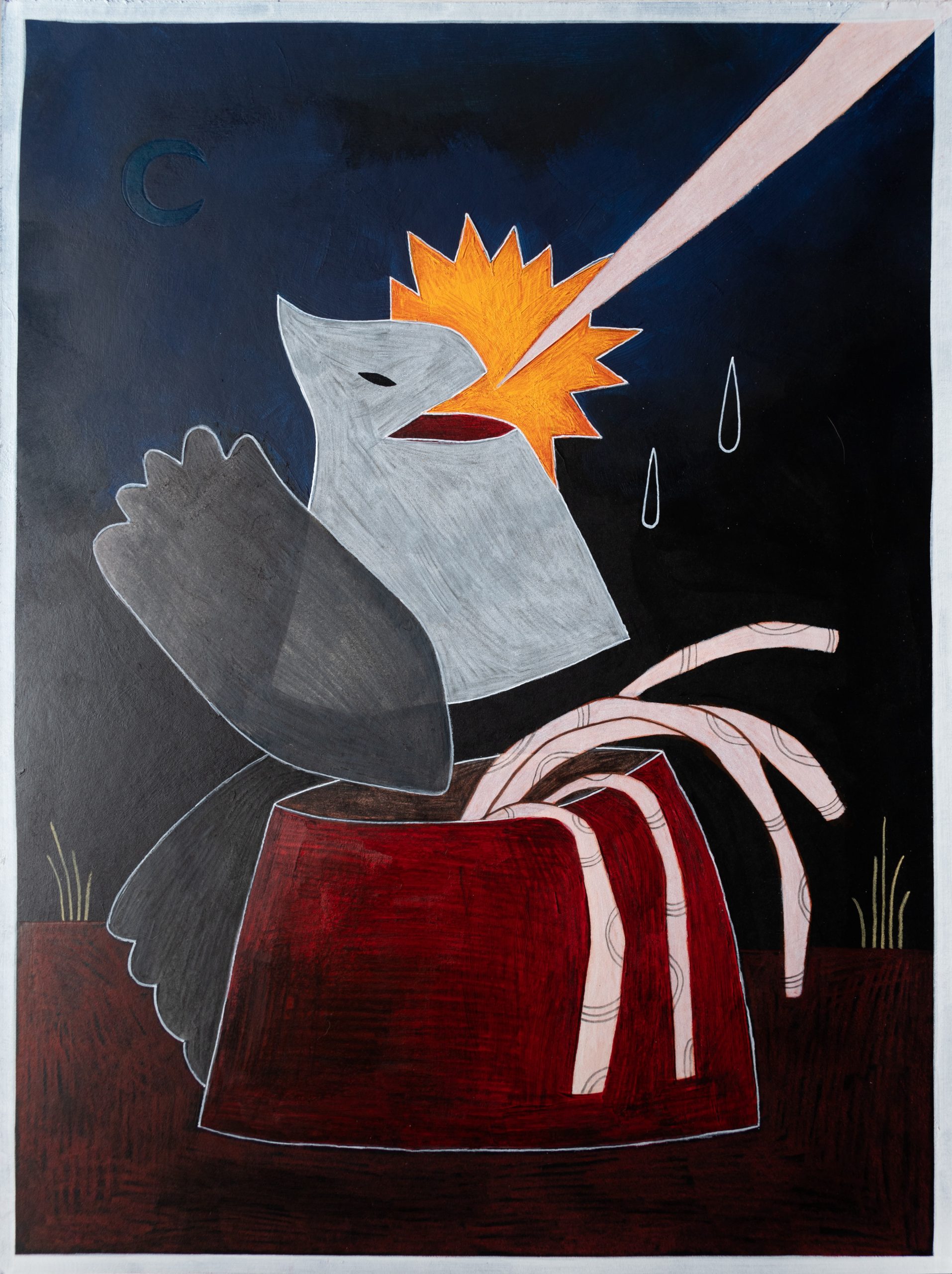 Crash // 30x40 cm, technique mixte sur papier