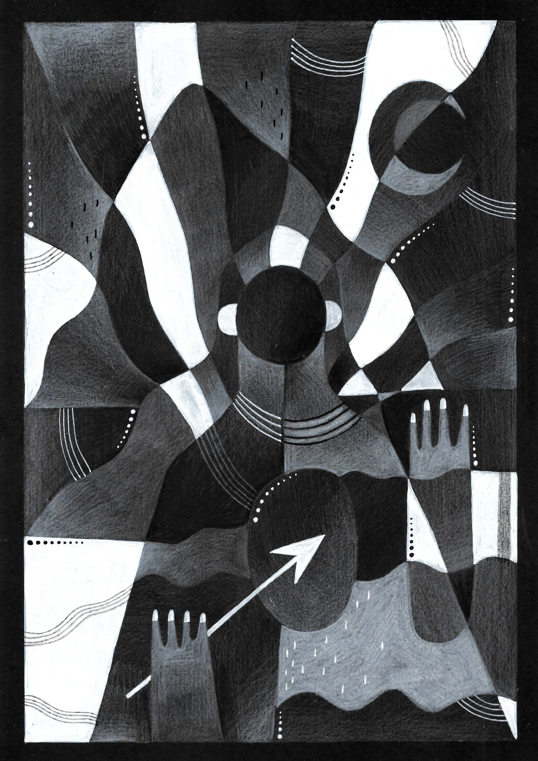 The Land // 21x29,7, technique mixte sur papier 300 g 